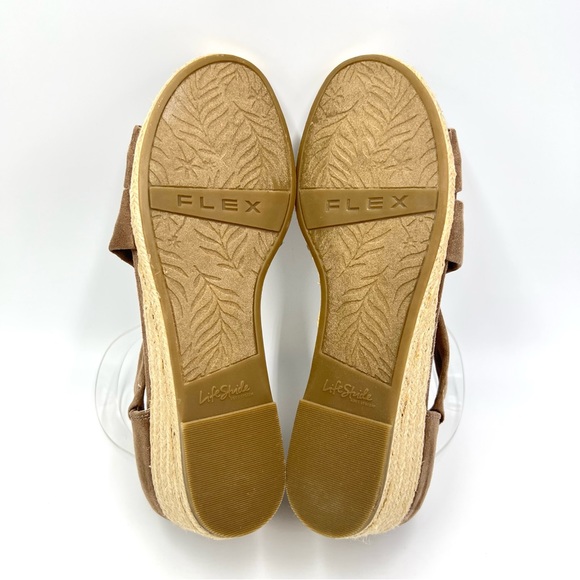 LifeStride Womens Siesta Brown Espadrilles Wedges Sandals Shoes NEW - Picture 9 of 14